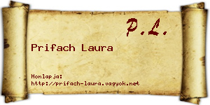 Prifach Laura névjegykártya